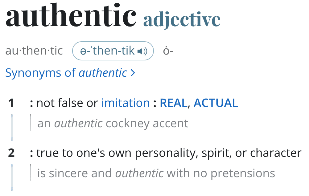 Definition of Authentic